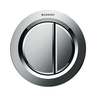 Geberit Dual Flush Pneumatic Flush Button - Gloss Chrome - 116.050.21.1  Profile Large Image