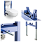 Geberit Duofix 1120mm WC Frame Blue With Sigma 120mm Concealed Cistern
