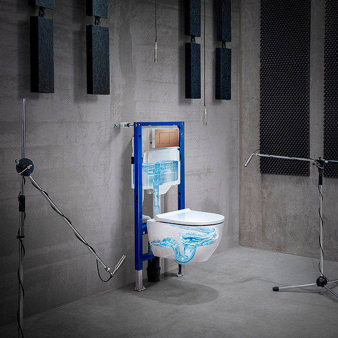 Geberit Duofix 1120mm WC Frame Blue With Sigma 120mm Concealed Cistern