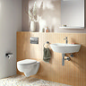 Geberit Duofix Delta 98cm Frame & Cistern with Chrome Round Button Flush Plate