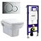 Geberit Duofix Wall Frame with Wall Hung Pan & Sigma 01 Flush Plate Large Image