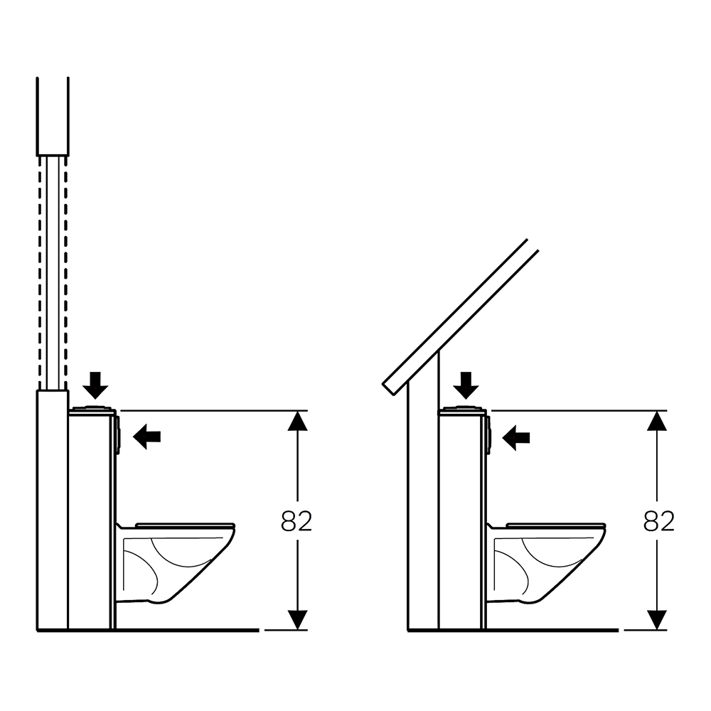 Geberit Duofix WC Frame 82cm with Alpha Concealed Cistern 12cm