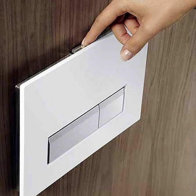 Geberit Sigma40 White Glass DuoFresh Odour Extraction Flush Plate - 115.600.SI.1  Profile Large Imag