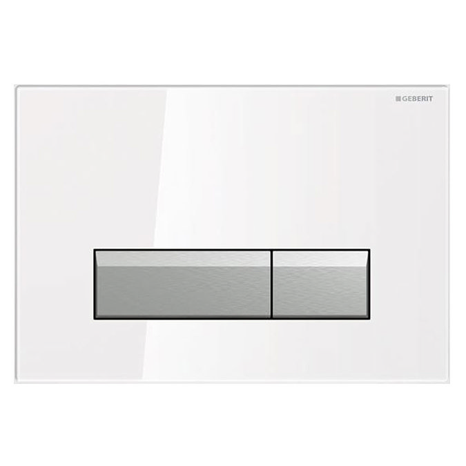 Geberit Sigma40 White Glass DuoFresh Odour Extraction Flush Plate - 115.600.SI.1 Large Image