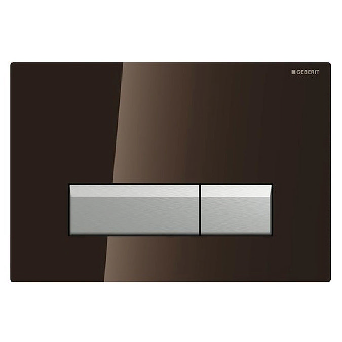 Geberit Sigma40 Umber Glass DuoFresh Odour Extraction Flush Plate - 115.600.SQ.1  Large Image
