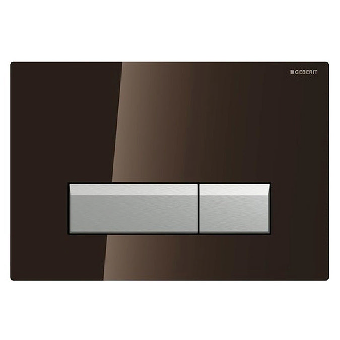 Geberit Sigma40 Umber Glass DuoFresh Odour Extraction Flush Plate - 115.600.SQ.1 Large Image