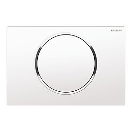 Geberit Sigma 10 White + Chrome Flush Plate for UP320/UP720 Cistern