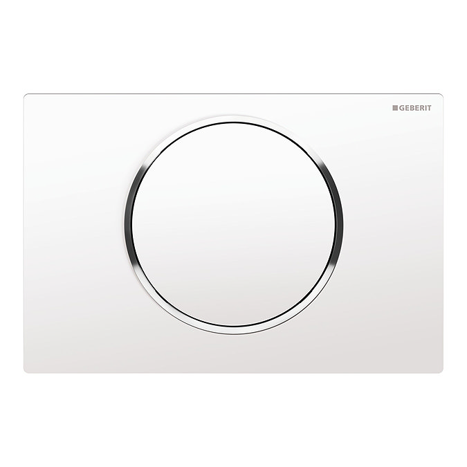 Geberit Sigma 10 White + Chrome Flush Plate for UP320/UP720 Cistern