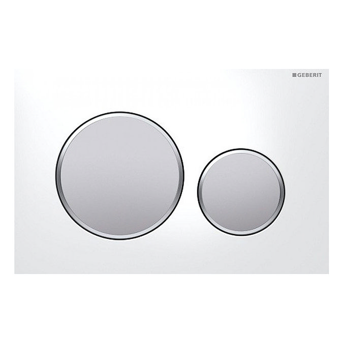 Geberit Sigma 20 White + Matt Chrome Flush Plate for UP320/UP720 Cistern - 115.882.KL.1 Large Image