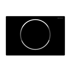 Geberit Black + Chrome Sigma 10 Flush Plate for UP320/UP720 Cistern - 115.758.KM.5 Large Image
