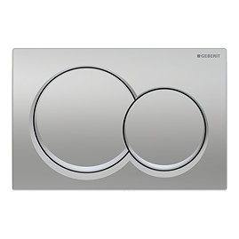 Geberit Alpha01 Round Dual Flush Plate - Matt Chrome