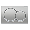 Geberit Alpha01 Round Dual Flush Plate - Matt Chrome