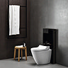 Geberit - Monolith WC Unit & Cistern for Floorstanding WC's - Black/Aluminium Height 1010mm