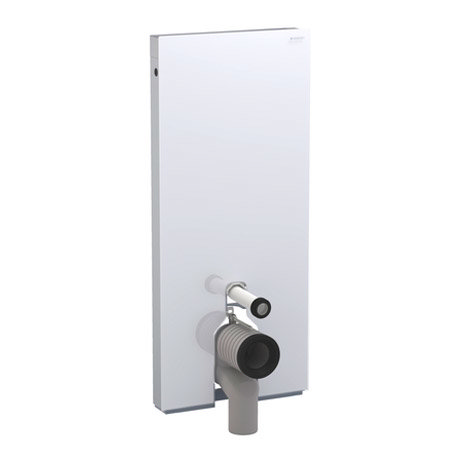 Geberit - Monolith WC Unit & Cistern for Floorstanding WCs - White/Aluminium In Bathroom Large Image