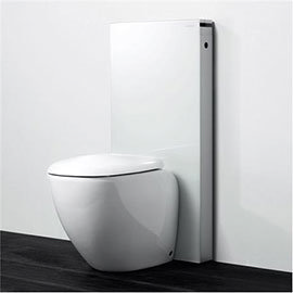 Geberit - Monolith WC Unit & Cistern for Floorstanding WCs - White/Aluminium Medium Image