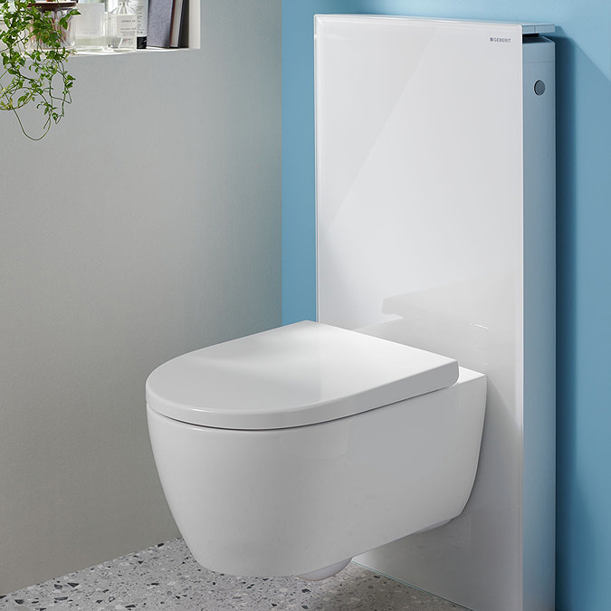 Geberit - Monolith WC Frame & Cistern for Wall Hung WC's - White/Aluminium