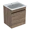 Geberit Renova Plan 600mm Hickory Wall Hung 1-Drawer Vanity Unit