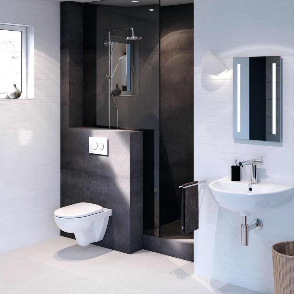 Geberit Rimfree Selnova Grab & Go Wall Hung WC With Soft Close Quick ...