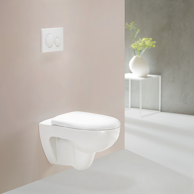 Geberit Selnova Rimless Wall-Hung WC Pack, with Soft Close Quick Release Seat
