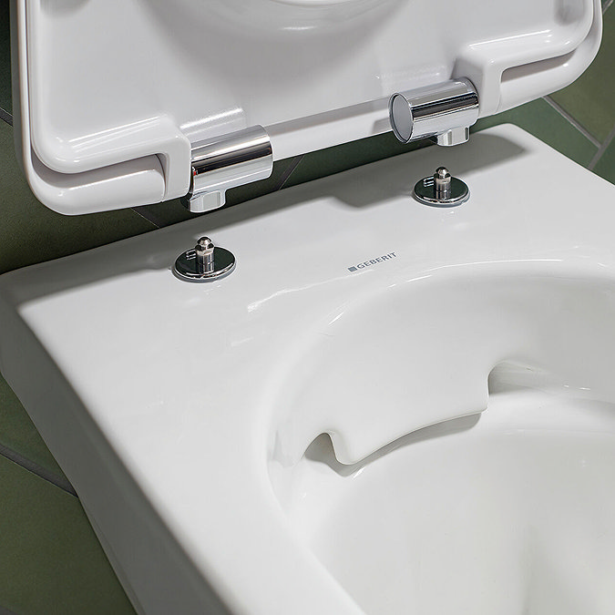 Geberit Rimfree Selnova Semi-Shrouded Grab & Go Wall Hung WC with Soft Close Quick Release Seat