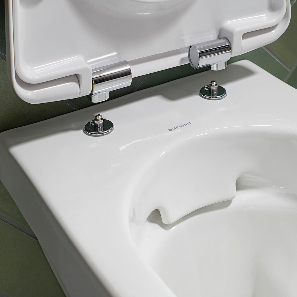 Geberit Rimfree Selnova Semi-Shrouded Grab & Go Wall Hung WC With Soft ...