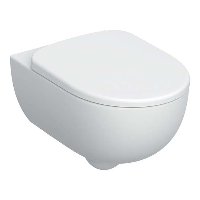 Geberit Rimfree Selnova Semi-Shrouded Grab & Go Wall Hung WC with Soft Close Quick Release Seat