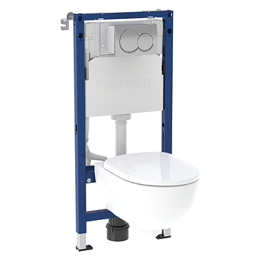 Geberit Selnova Concealed WC Cistern with Wall Hung Frame + Toilet