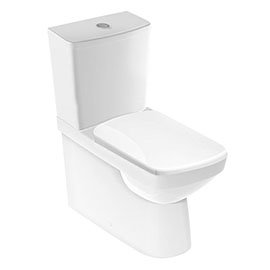 Geberit Selnova Square Rimless Close Coupled Toilet + Soft Close Seat Medium Image