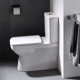 Geberit Selnova Square Rimless Close Coupled Toilet + Soft Close Seat