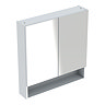 Geberit Selnova Square S 588mm White 2-Door Mirror Cabinet