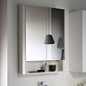 Geberit Selnova Square S 588mm White 2-Door Mirror Cabinet