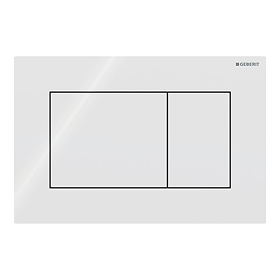 Geberit Sigma01 Square Dual Flush Plate - Alpine White