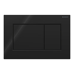 Geberit Sigma01 Square Dual Flush Plate - Black