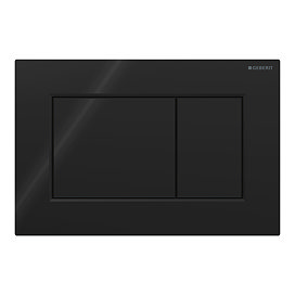 Geberit Sigma01 Square Dual Flush Plate - Black