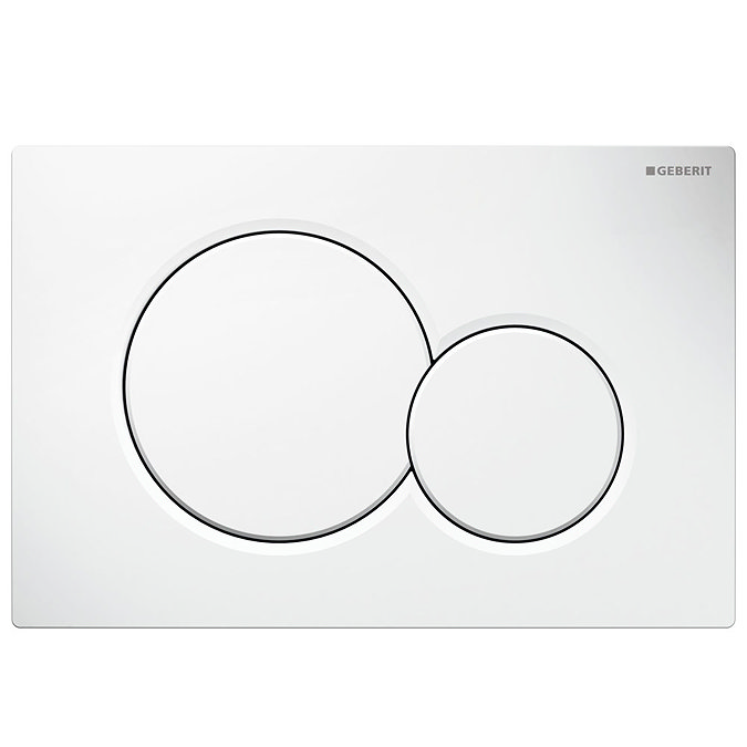 Geberit Sigma01 White Dual Flush Plate for UP320 Cistern - 115.770.115 Large Image