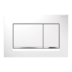 Geberit Sigma30 Dual Flush Plate - White/Gloss Chrome/White - 115.883.KJ.1 Large Image