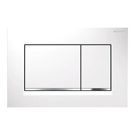 Geberit Sigma30 Dual Flush Plate - White/Gloss Chrome/White - 115.883.KJ.1 Large Image