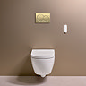 Geberit Smart Japanese Bidet Toilet 4-in-1 Wall-Hung Pack with Brass Flush
