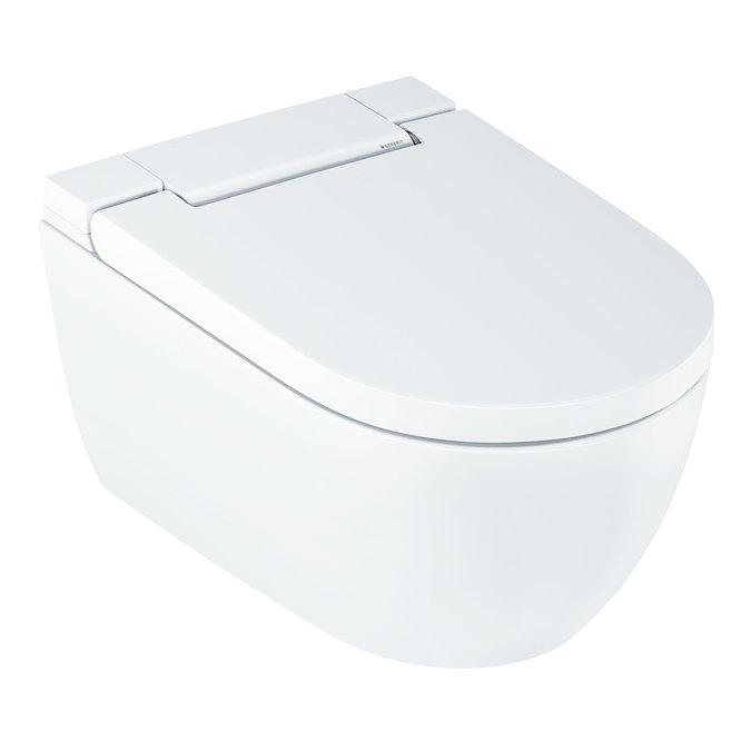 Geberit Smart Japanese Bidet Toilet 4-in-1 Wall-Hung Pack with Chrome Flush