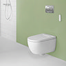 Geberit Smart Japanese Bidet Toilet 4-in-1 Wall-Hung Pack with Chrome Flush