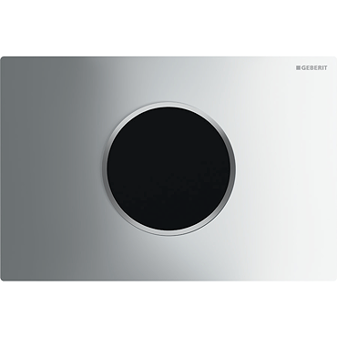 Geberit Sigma 10 Gloss Chrome + Matt Chrome Touchless Automatic Flush for UP320 Cistern