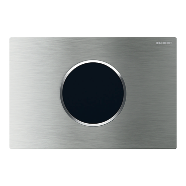 Geberit Sigma10 Brushed + Polished Steel Touchless Automatic Flush for UP320 Cistern