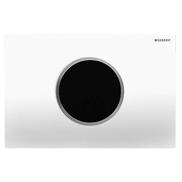 Geberit - Touchless Automatic Flush for UP320 Cistern - Sigma10 - White and Matt Chrome Profile Larg
