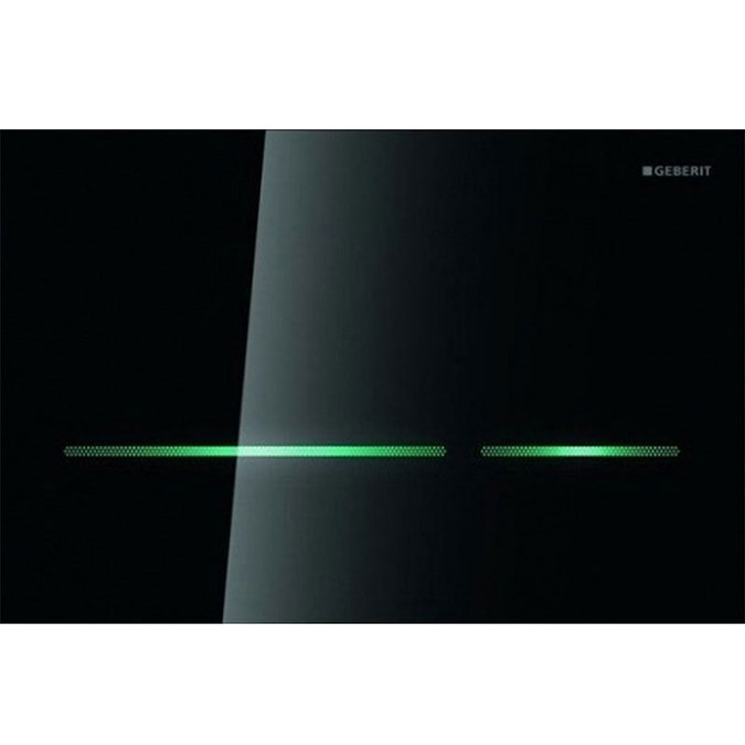 Geberit - Touchless Dual Flush for UP720 Cistern - Sigma80 - Smoked Glass Reflective Large Image
