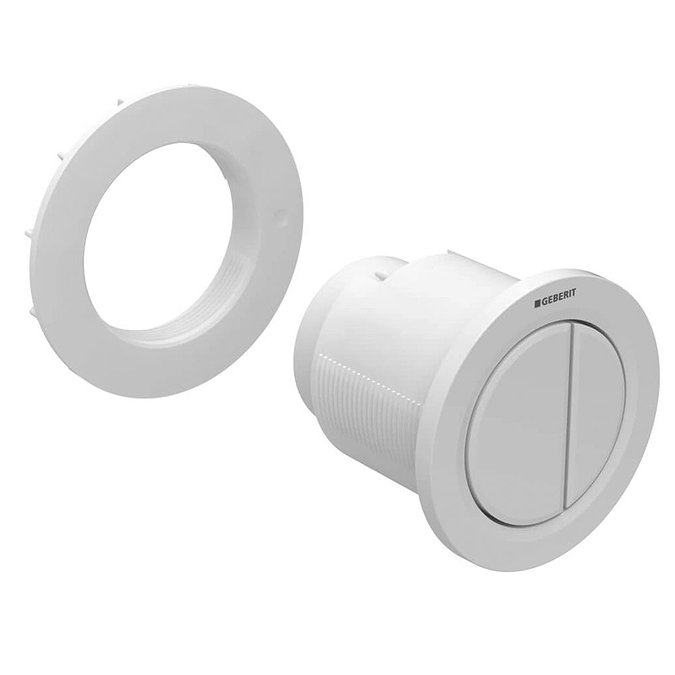 Geberit Type 01 Pneumatic Dual Flush Button for Concealed Cisterns - White Alpine - 116.050.11.1  Profile Large Image