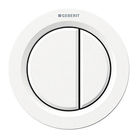 Geberit Type 01 Pneumatic Dual Flush Button for Concealed Cisterns - White Alpine - 116.050.11.1 Lar
