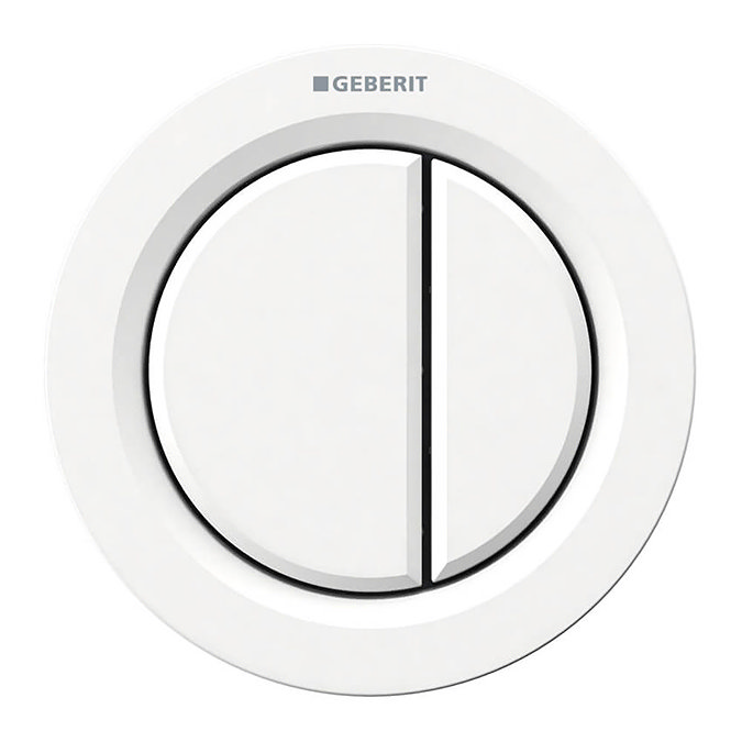 Geberit Type 01 Pneumatic Dual Flush Button for Concealed Cisterns - White Alpine - 116.050.11.1 Lar