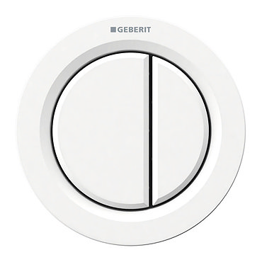 Geberit Type 01 Pneumatic Dual Flush Button for Concealed Cisterns - White Alpine - 116.050.11.1  Profile Large Image