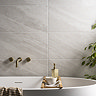 Genaro White Stone Effect Wall & Floor Tiles - 315 x 615mm