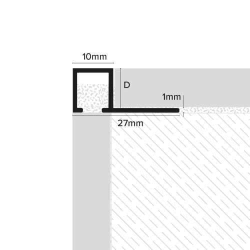 Genesis 10 x 12mm Bright Brass Aluminium Square Tile Trim